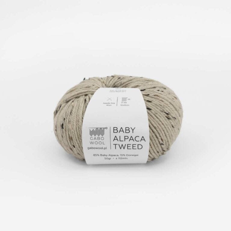 Włóczka Baby Alpaca – Tweed Chałwa (T403)