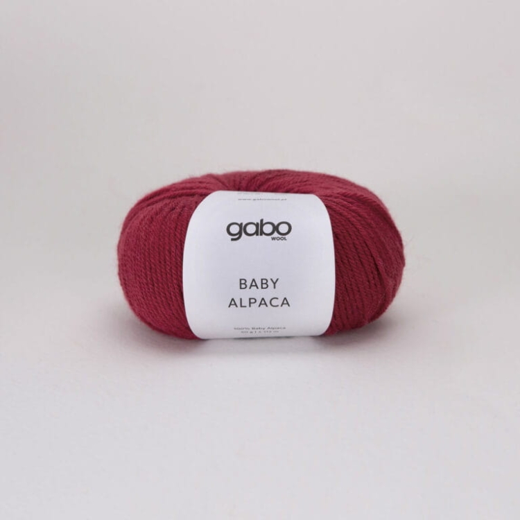 Włóczka Baby Alpaca – Burgundowa Czerwień (1216) 50 g