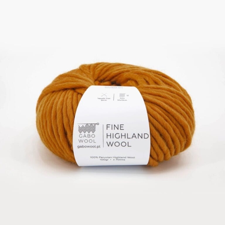 Włóczka Fine Highland Wool – Kurkuma (AM1180) 100g