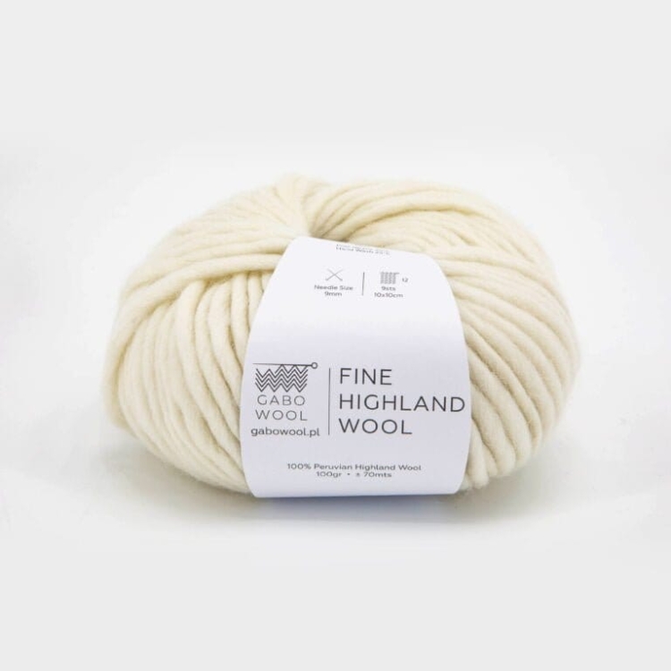 Włóczka Fine Highland Wool – Naturalny (100) 100g