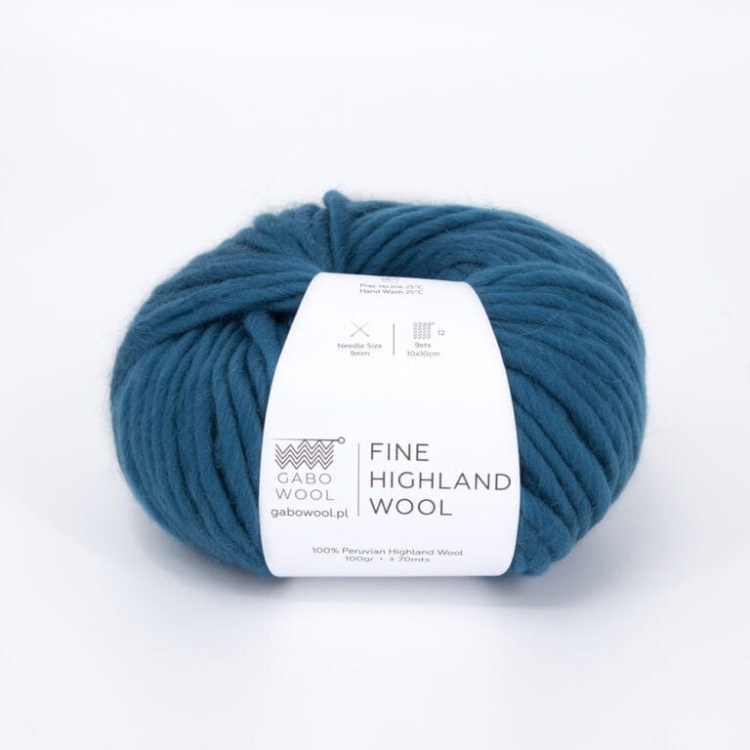 Włóczka Fine Highland Wool – Petrol (2396) 100g