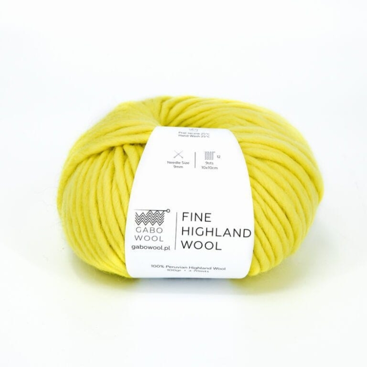 Włóczka Fine Highland Wool – Cytryna (2224) 100g