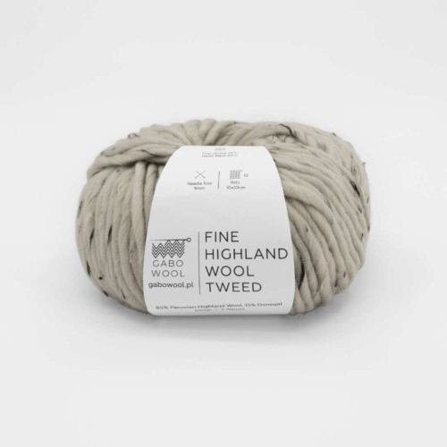 Włóczka Fine Highland Wool – Tweed Piasek (T402) 100g