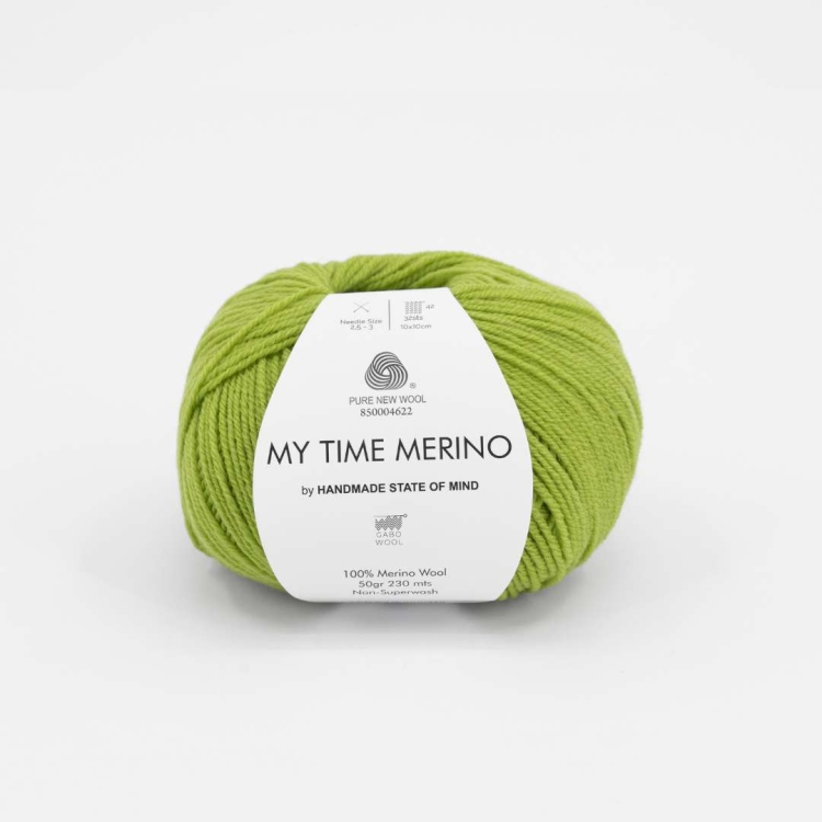 Włóczka My Time Merino by HSOM– Limonkowy Blask (9724) 50g