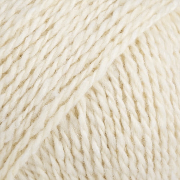 Drops Soft Tweed - ecru / uni colour 01