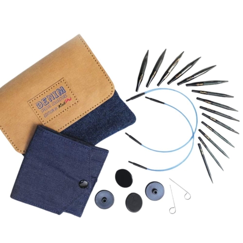 KnitPro MINI Indigo - zestaw drutów drewnianych
