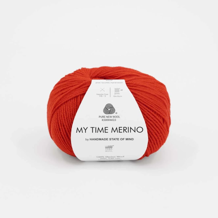 Włóczka My Time Merino – Czerwona Pomarańcza (9522)