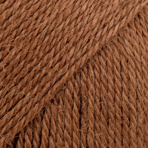 Drops Alpaca - miedziany brąz / uni colour 9041