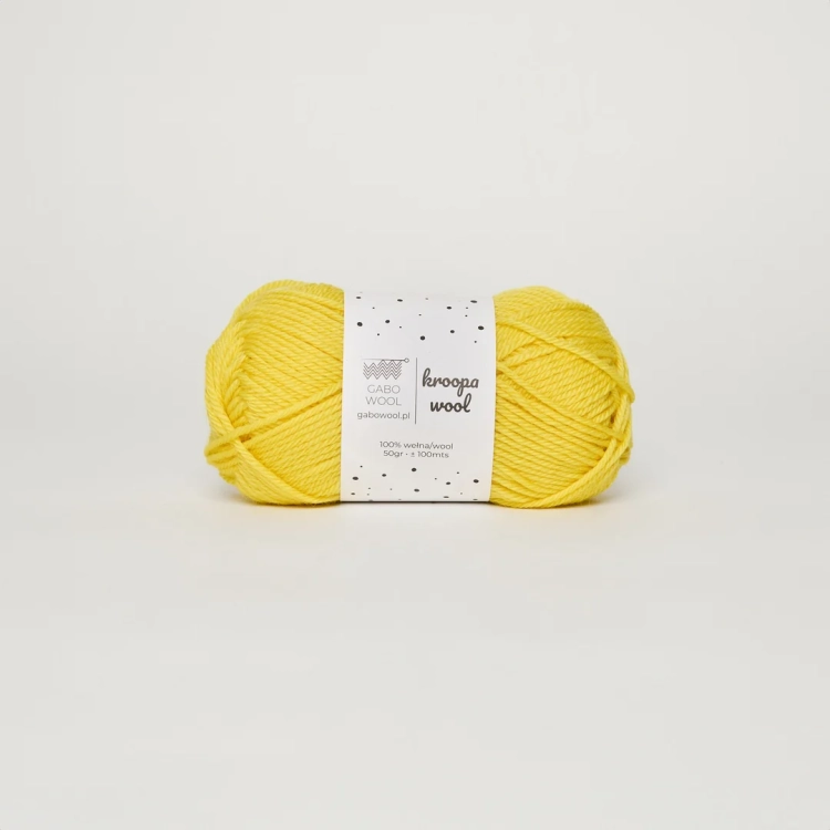 Włóczka Kroopa Wool – Słoneczny Żółty (0289) 50g