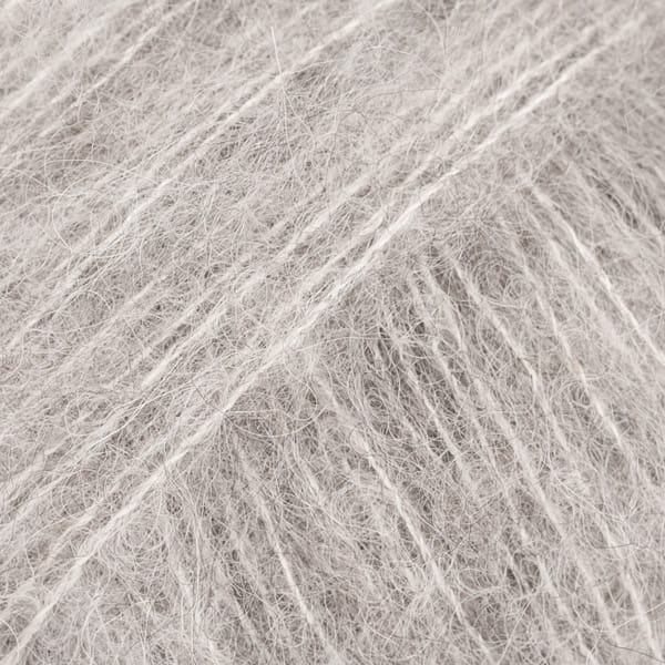 Włóczka Drops Brushed Alpaca Silk - jasny szary / uni colour 02