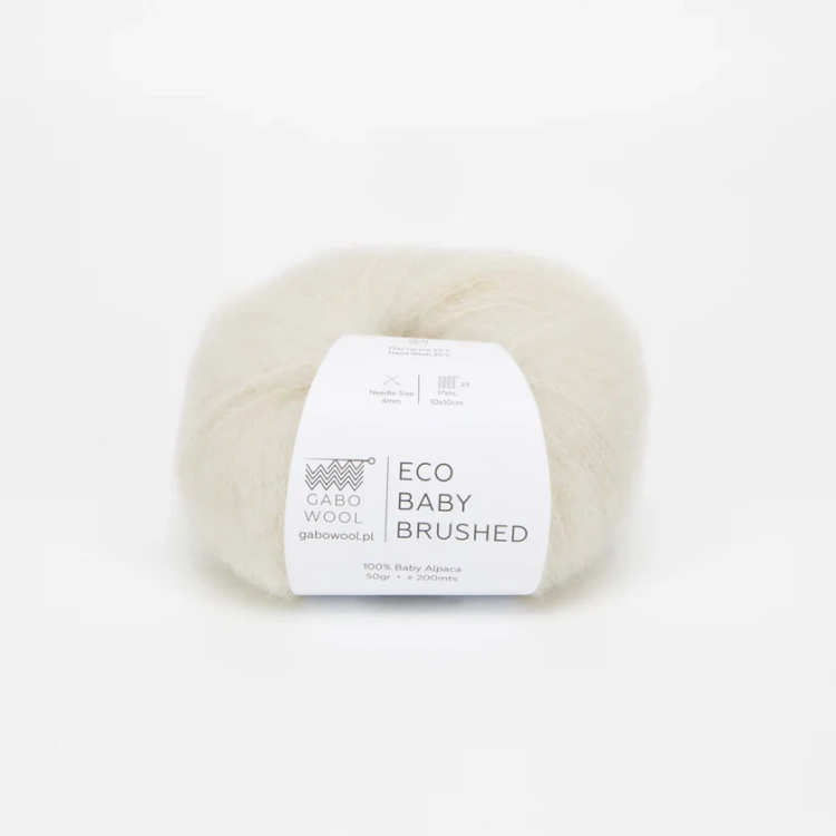Włóczka Eco Baby Brushed – Naturalna Biel (FTE1296) 50g