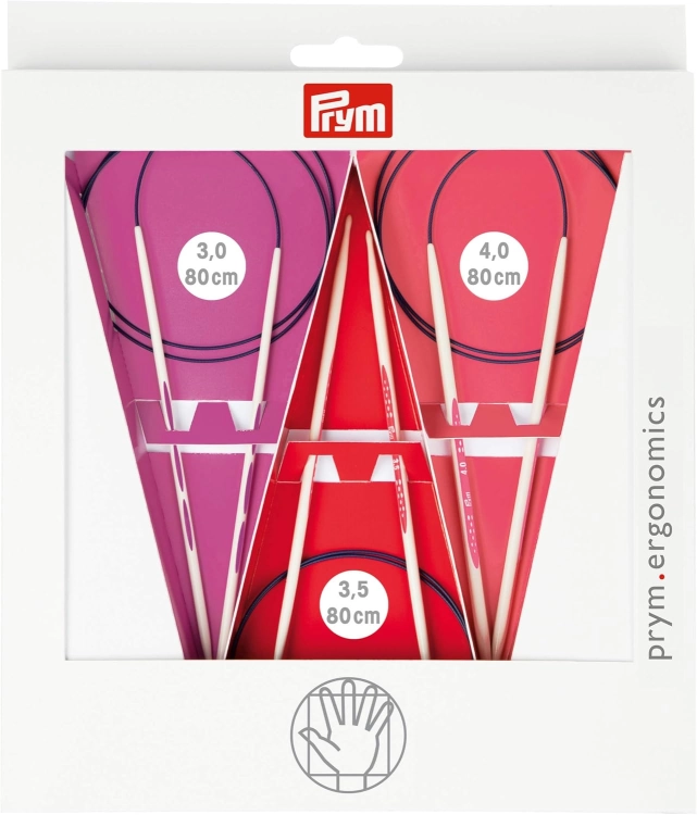 Zestaw ergonomicznych drutów na żyłce Prym 3,00-4,00/80cm