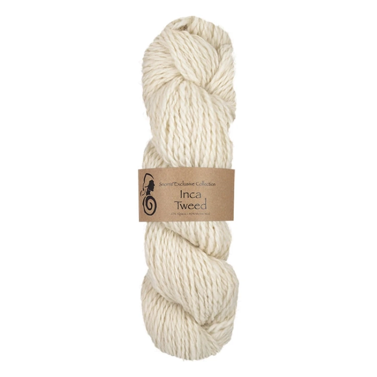 Viking Garn Snorre Exclusive Inca Tweed - Biały 100