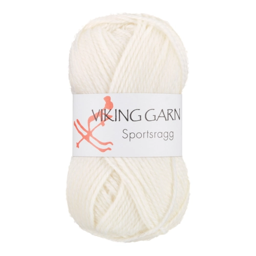 Viking Garn Sportsragg - Biały 500