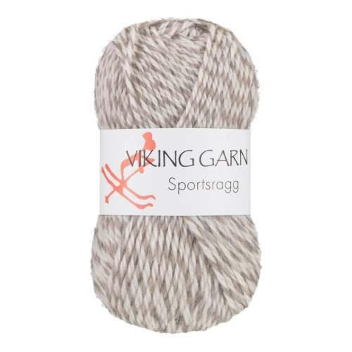 Viking Garn Sportsragg - Multi-biało-szary 520