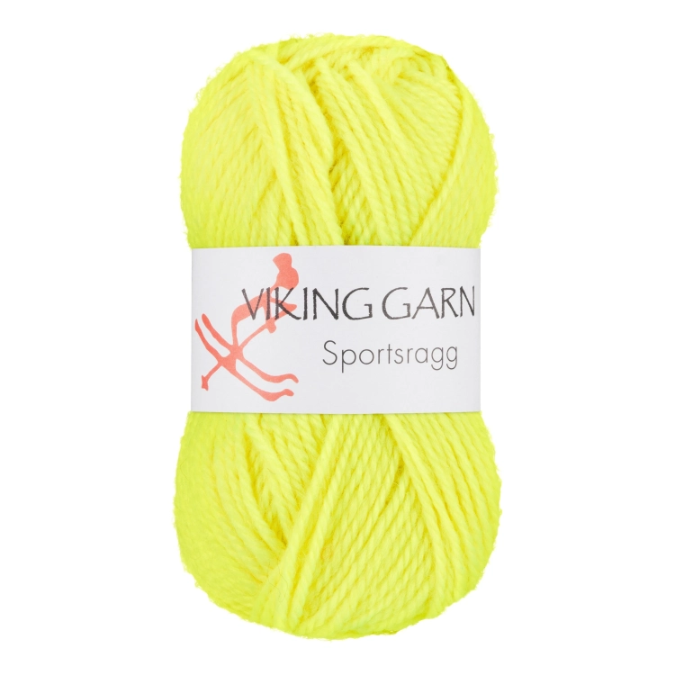 Viking Garn Sportsragg - Neonowy żółty 549