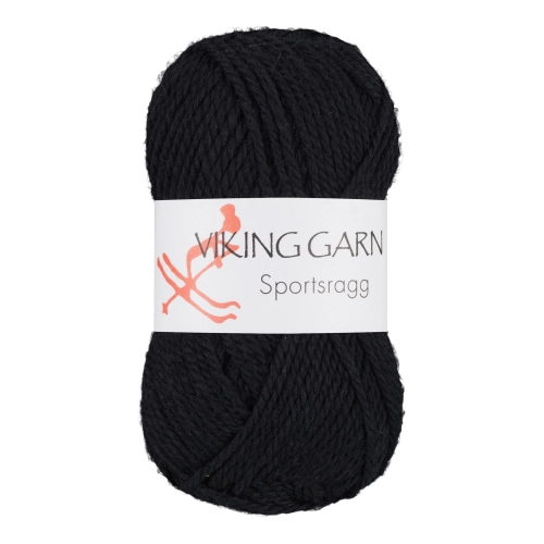 Viking Garn Sportsragg - Czarny 550