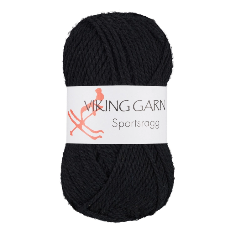 Viking Garn Sportsragg - Czarny 550