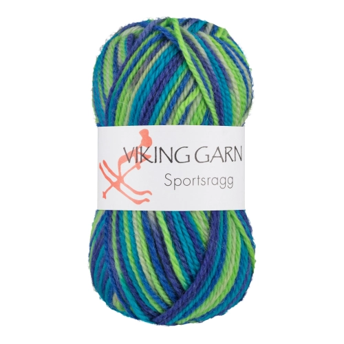 Viking Garn Sportsragg - Multi-niebiesko-zielony 552