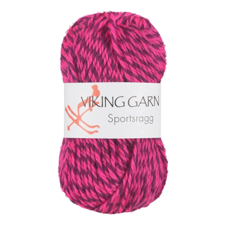 Viking Garn Sportsragg - Multi różowy/fioletowy 556