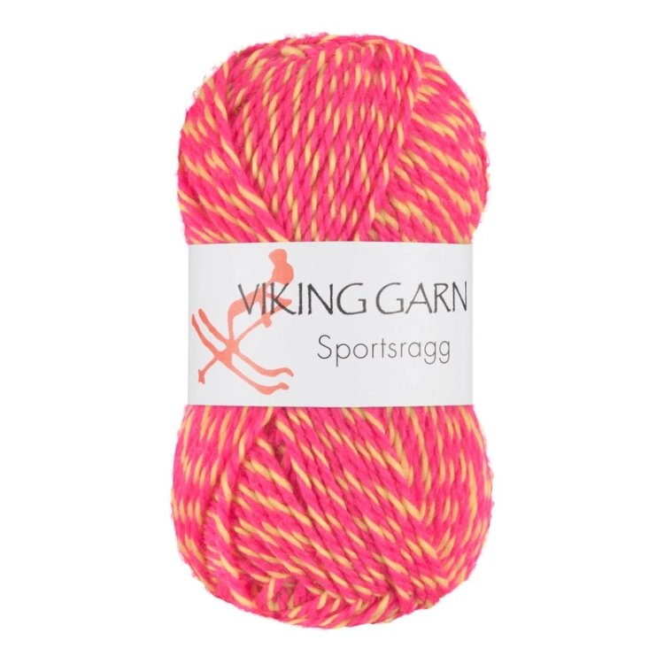 Viking Garn Sportsragg - Multi różowy/żółty 557