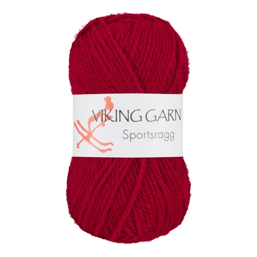 Viking Garn Sportsragg - Czerwony 565