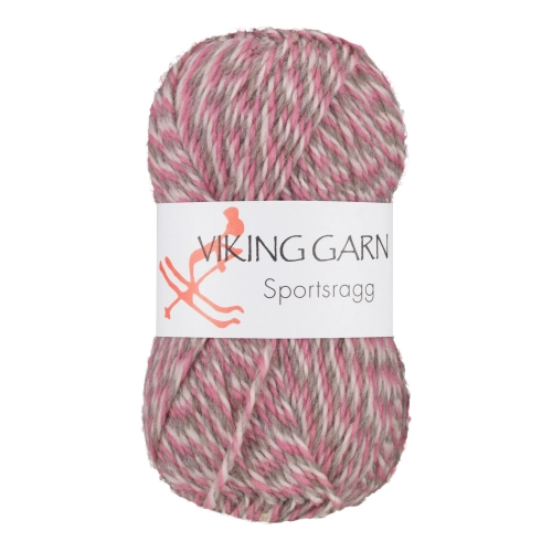 Viking Garn Sportsragg - Multi-biało-beżowo-różowy 584