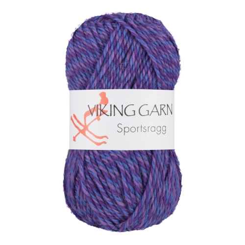 Viking Garn Sportsragg - Multi-fioletowo-niebieski 589