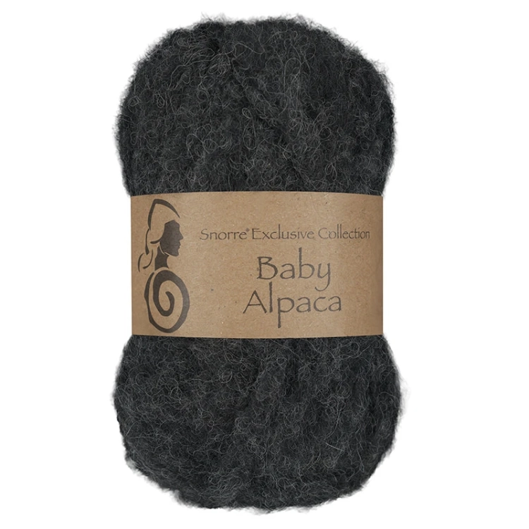 Viking Garn Snorre Exclusive Baby Alpaca - Grafitowy 317