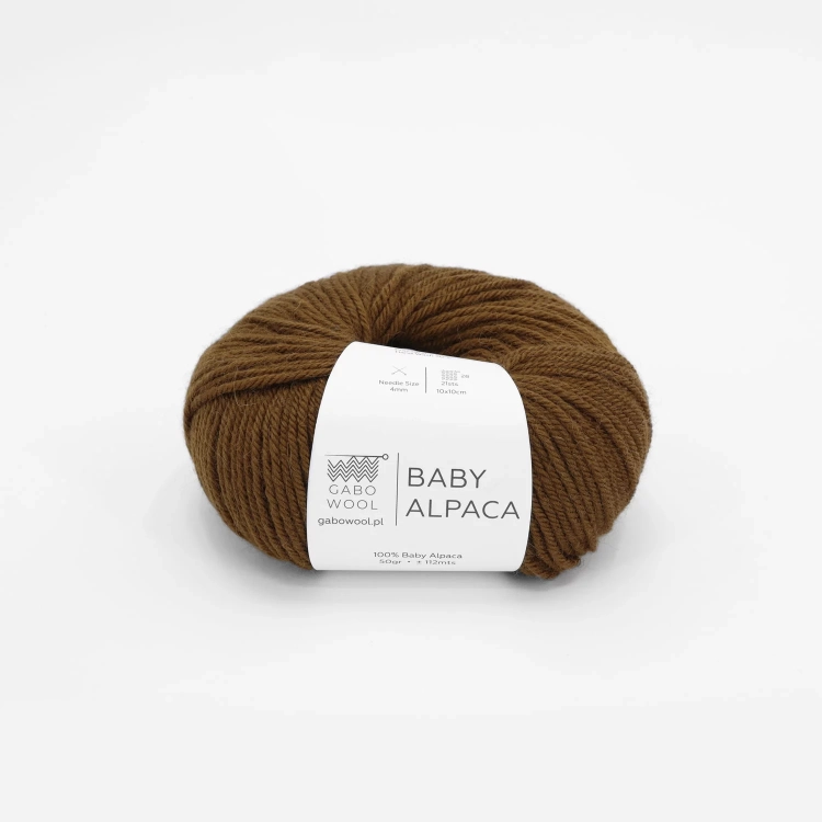 Włóczka Baby Alpaca – Kasztanowy Brąz (1121) 50 g