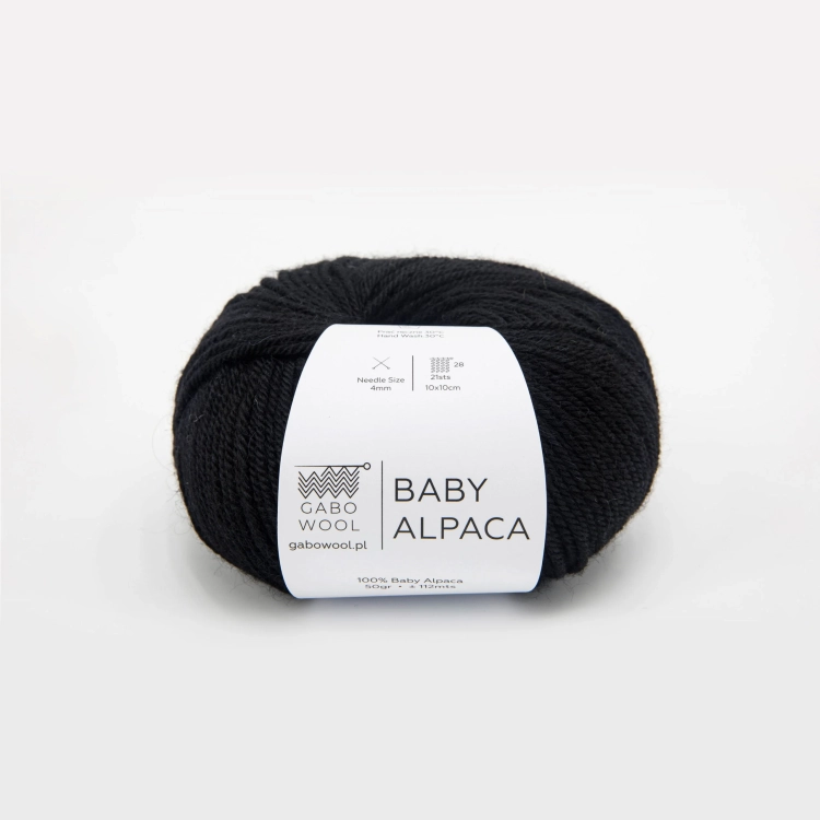 Włóczka Baby Alpaca – Czerń (500) 50 g
