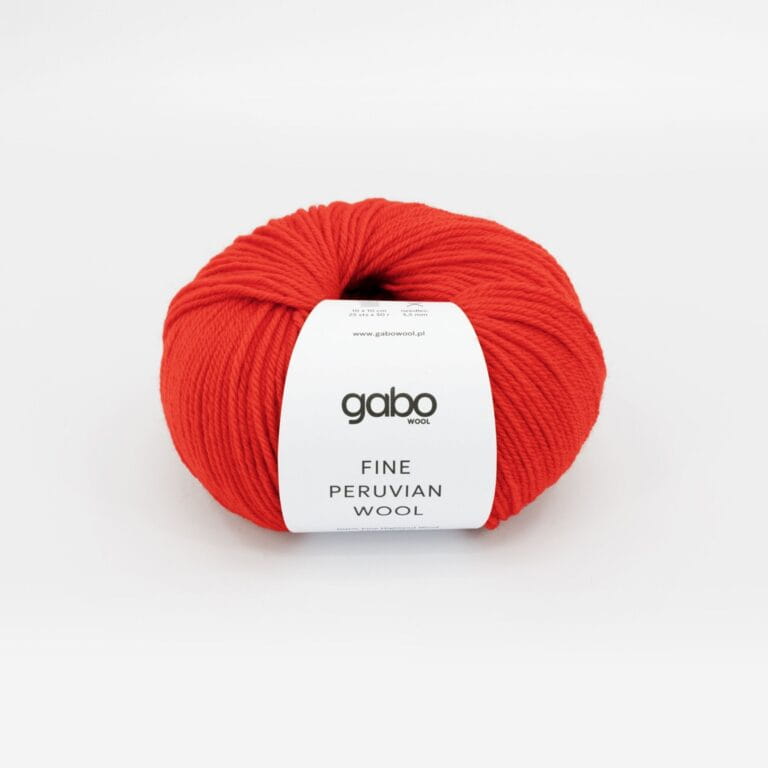 Włóczka Fine Peruvian Wool – Szkarłatna Czerwień (8701) 50g  