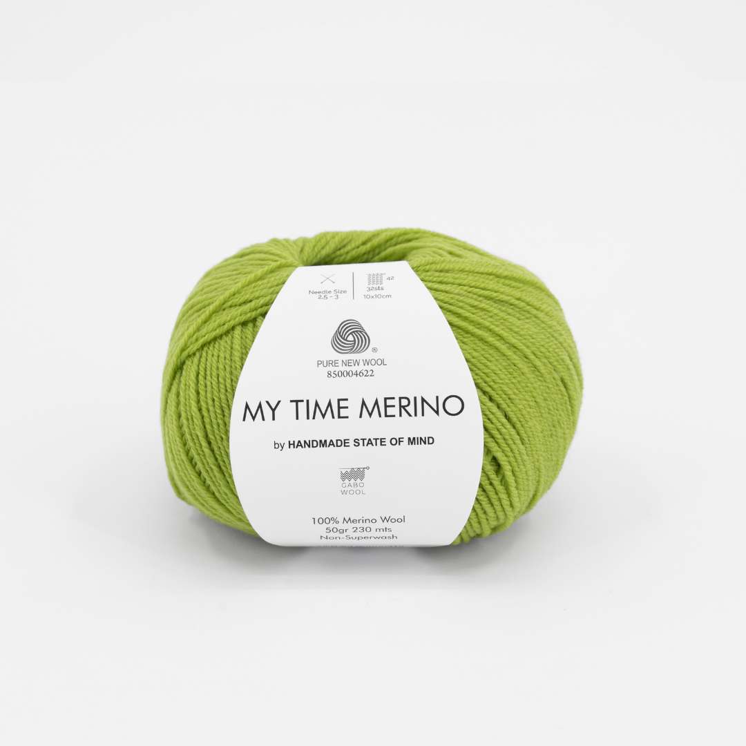 Włóczka My Time Merino by HSOM – Limonkowy Blask (9724) 50g