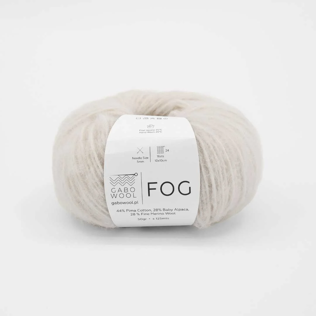 Włóczka Fog - Kremowa Biel (6930) 50g 