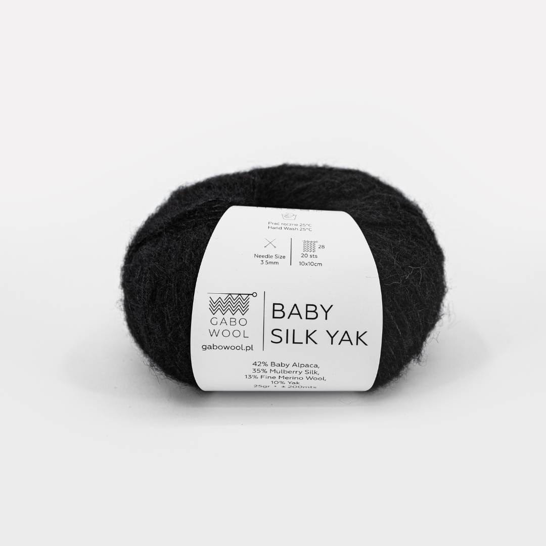 Włóczka Baby Silk Yak – Czerń (9500) 25g